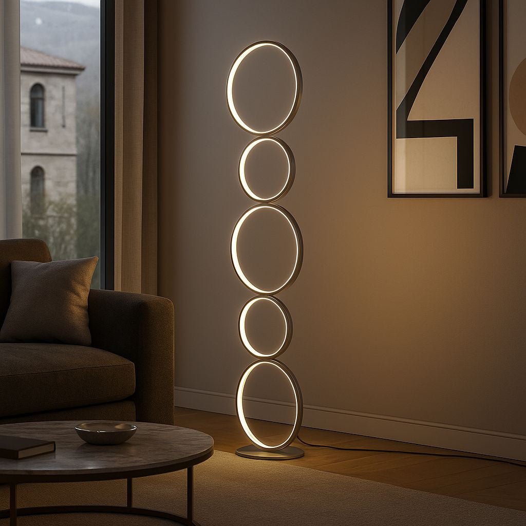 Lámpara de pie LED de aluminio "NATALIE" - 30W - Luz cálida - Barcelona Led-Decoración