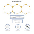 Sechseckige LED-Lampe - 6500K - 3 Sechsecke - 440cm 3