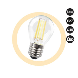 Bombilla LED filamento esférica - E27 G45 - 3.8W - Transparente | | Barcelona Led