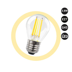 Bombilla LED filamento esférica - E27 G45 - 3.8W - Transparente | | Barcelona Led