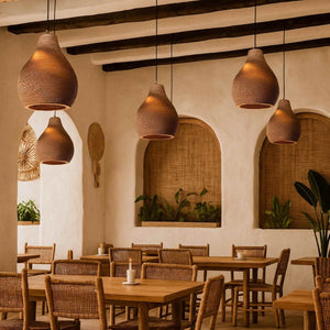 Lámpara colgante de cartón corrugado "ONDARA" - E27 - Barcelona Led-Decoración