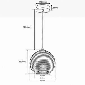 Lámpara colgante de cartón corrugado "ANIDA" - E27 (33)