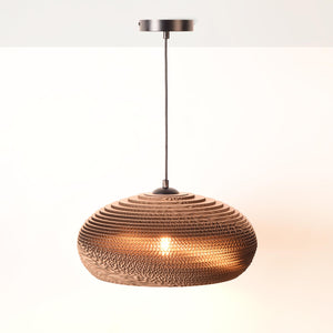 Lámpara colgante de cartón corrugado "DANBORU" - E27 - Barcelona Led-Decoración