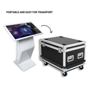 Flight Case para Digital Kiosk 32" DDT32 - con Foam, Ruedas y Asas – Transporte Seguro en Ferias y Eventos - Barcelona Led-Accesorios