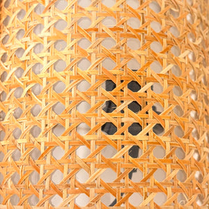 Aplique de pared de mimbre "BERGIN" - E27 - Interruptor y enchufe (6)