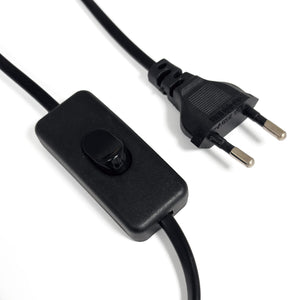 Aplique de pared de mimbre y tela "HANS" - E27 - Interruptor y enchufe (7)