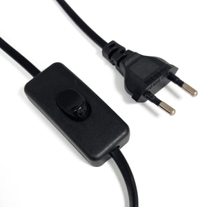 Aplique de pared de mimbre y tela "HANS" - E27 - Interruptor y enchufe (7)