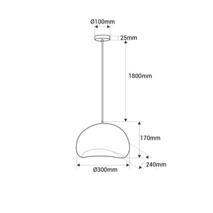 Lámpara colgante "Wabi Sabi 08" - E27 - 30cm/50cm (31)