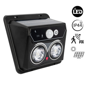 Aplique solar exterior de pared con sensor PIR - 1W (2x0,5W) - IP44