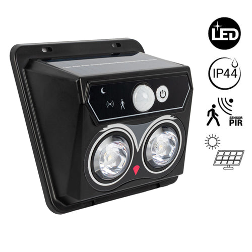Aplia solare esterno da parete con sensore PIR - 1W (2x0,5W) - IP44