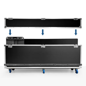Flight Case para Tótems LCD DLS55 - con Foam, Ruedas y Asas – Transporte Seguro en Ferias y Eventos - Barcelona Led-Accesorios