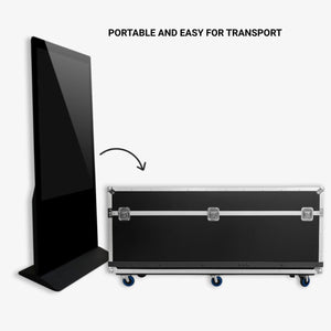Flight Case para Tótems LCD DLS55 - con Foam, Ruedas y Asas – Transporte Seguro en Ferias y Eventos - Barcelona Led-Accesorios