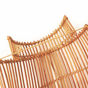 Aplique de pared de Ratán "SILIA" - E27 - Interruptor y enchufe (3)