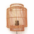 Wicker wall lamp