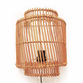 Wicker wall lamp