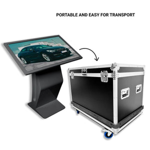 Flight Case para Digital Kiosk 43" DDT43 Base "K" - con Foam, Ruedas y Asas - Barcelona Led-Accesorios