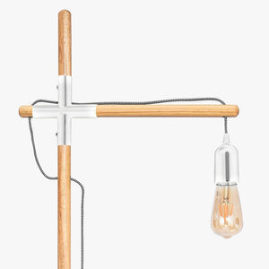 Lámpara de pie madera y aluminio "Natural Wood" - Barcelona Led-Decoración