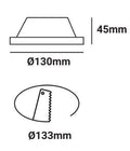 Recessed plaster downlight - GU10 - trimless 5