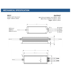 Fuente de alimentación - 12V - 290W - 24.2A - IP67 (5)