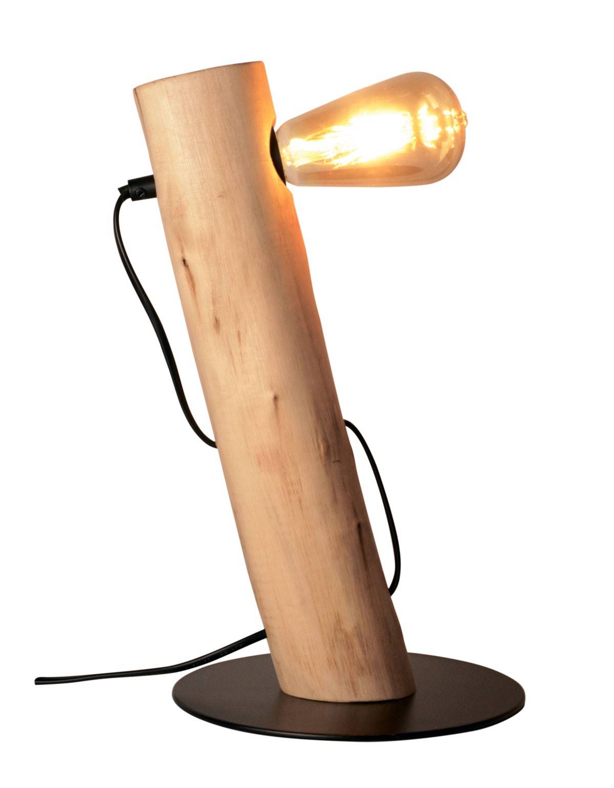 Lámpara de mesa de madera E27