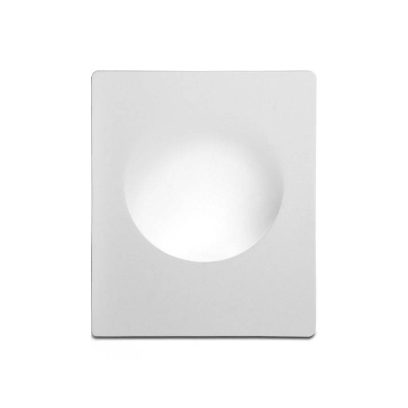 Aplique de pared empotrable circulo de escayola "MUR" - Ø 15cm - GU10 - Trimless/ Integración - Barcelona Led-Decoración