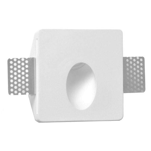 Recessed plaster wall light