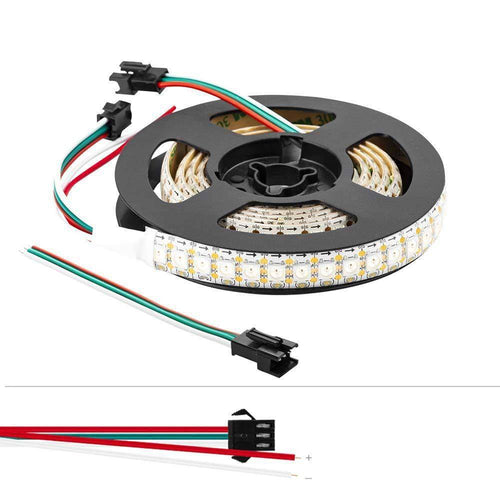 Slimme LED Strip IC RGB 5V DC - IP20 - 21,6W/m - 144 LED/m - Breedte 12mm - 2 meter