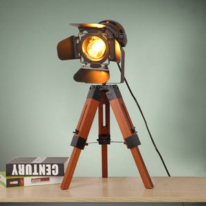 Lámpara de mesa vintage con trípode "Cinema Mini" (2)