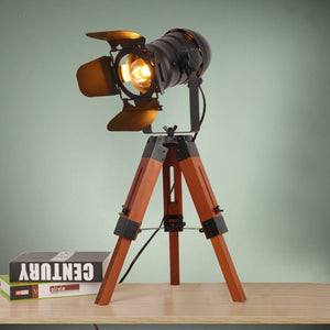 Lámpara de mesa vintage con trípode "Cinema Mini" (4)