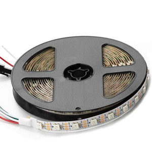 Tira LED inteligente IC RGB 5V DC - 14,4W/m - IP20 - 60 LED/m - Ancho 10mm - 5 metros