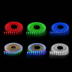 Tira LED inteligente IC RGB 5V DC - 14,4W/m - IP20 - 60 LED/m - Ancho 10mm - 5 metros (1)