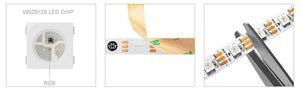 Tira LED inteligente IC RGB 5V DC - 14,4W/m - IP20 - 60 LED/m - Ancho 10mm - 5 metros - Barcelona Led-