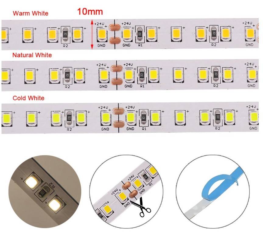 Tira LED 24V DC - 18W/m - Monocolor - 10mm - IP20 - Rollo 5 metros - 120ch/m - Barcelona Led-