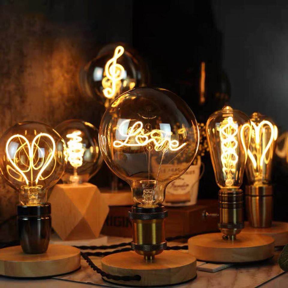 Bombilla decorativa filamento "LOVE" - E27 G125 - 4W - 2200K - Barcelona Led-