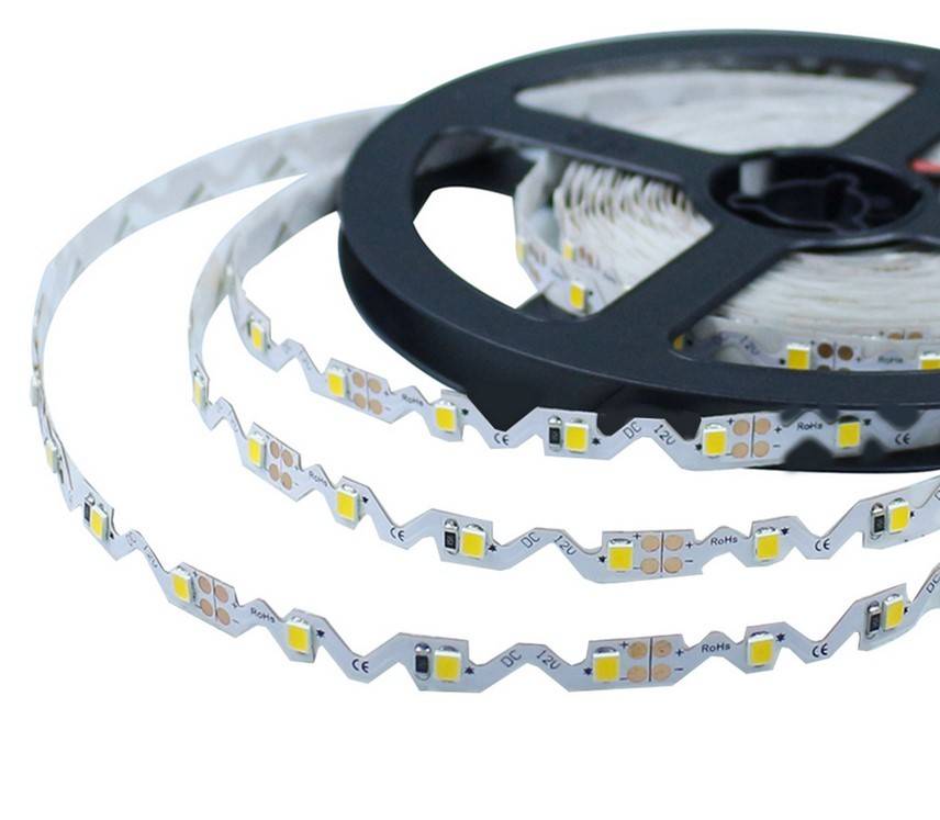 Tira de LED 12V-DC 30W 6mm Zig Zag IP20 (SMD2835 60ch/m) Rollo 5 metros - Barcelona Led-