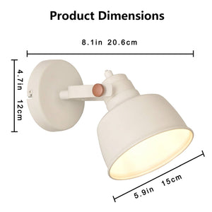 Aplique pared interior moderno orientable "KUKKA" bombilla E14 (1)