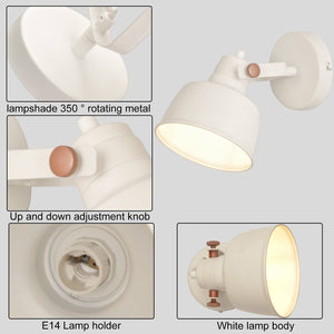 Aplique pared interior moderno orientable "KUKKA" bombilla E14 (2)