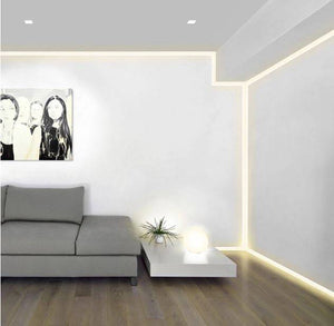 Perfil tira LED integración / trimless - 8x12mm - Con difusor - 2 metros (2)