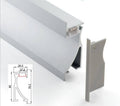 Recessed profile for wall washer 26x78mm socket (2mt) 2