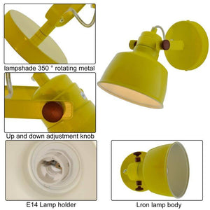 Aplique pared interior moderno orientable "KUKKA" bombilla E14 (10)