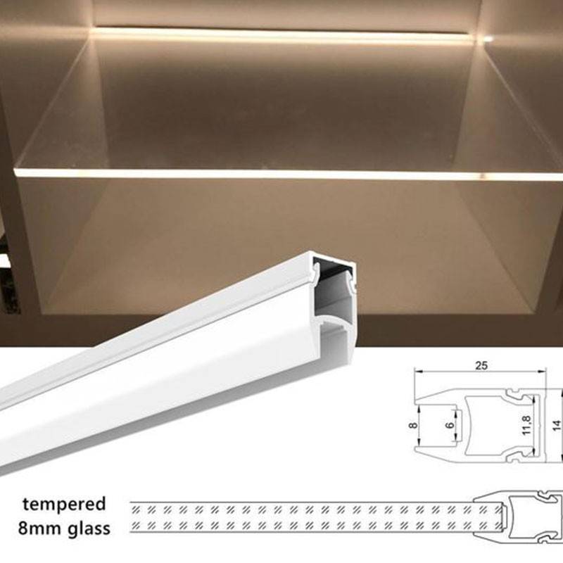 Tapa para perfil de Aluminio 25X14mm para tiras LED (2)