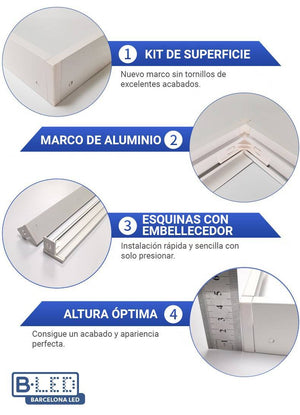 Kit de superficie para panel LED slim 120x30cm (1)