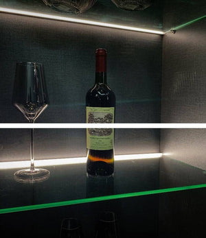 Perfil tira LED para cristal y estante - 25x14mm - 2metros - Barcelona Led-