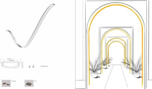 Perfil de aluminio para tira LED flexible / moldeable - 18x6mm - 2 metros - Barcelona Led-Accesorios
