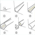 Aluminum profile for LED strip surface 16x16mm for corner 4