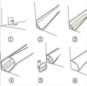 Perfil para tira led de esquinas - Superficie - 16x16mm (3)