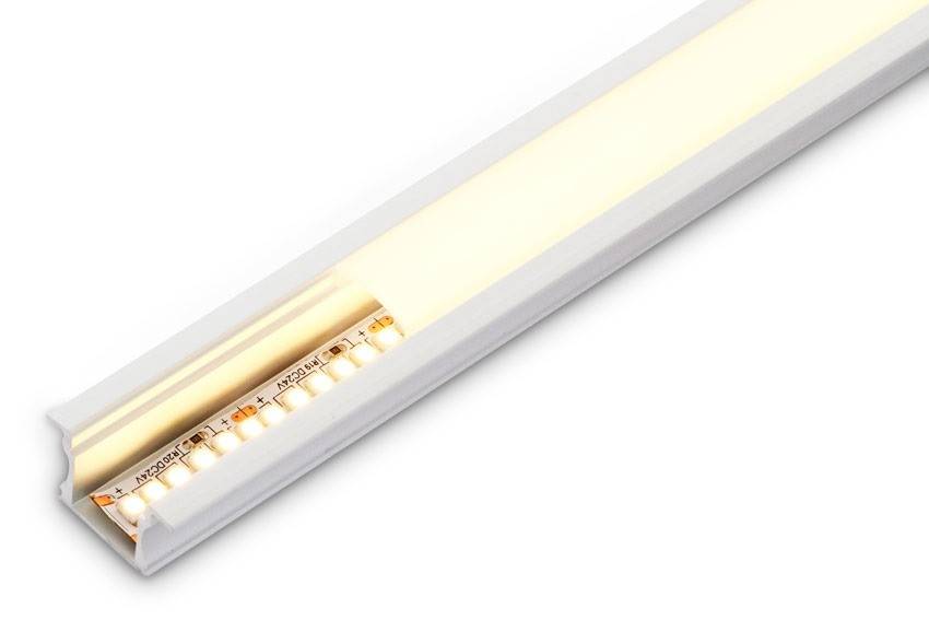 Perfil de aluminio para tira LED empotrable 23x15mm (2 metros) - Barcelona Led-