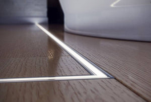 Perfil de aluminio para tira LED impermeable empotrable suelo 27x11mm (2metros) (2)