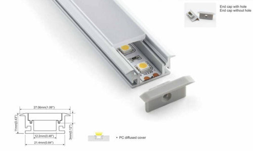 Profilé aluminium 27x11mm IP65 (2 m)
