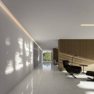 Perfil tira LED integración / trimless esquina - 96 x 35mm - Con difusor - 2 metros (6)